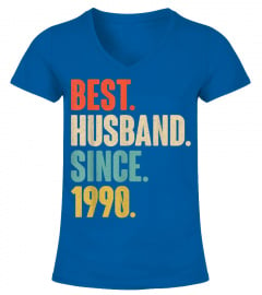 30Th Wedding Anniversary Gift - Best Husband Since 1990 T-Shirt