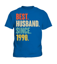 30Th Wedding Anniversary Gift - Best Husband Since 1990 T-Shirt