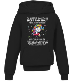 I Am A Little Smart Ass Short And Stout Here Unicorn Flowy Tank Unicorn Gifts Funny Unicorn Sayings Unicorn Outfit