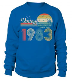 Vintage 1983 Design 37 Years Old 37Th Birthday For Men Women Pullover Hoodie