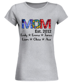Mom Est - Personalized year and kids names
