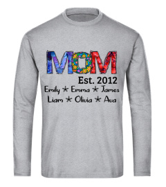 Mom Est - Personalized year and kids names