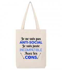 Je ne suis pas Anti-Social Mug - Tshirt - Bag - Pillow