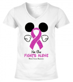 Mickey No one fights alone Breast Cancer Awareness