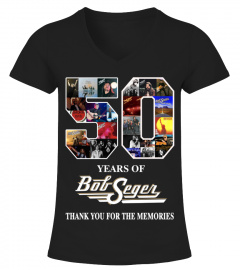 50 years of Bob Seger-Black round neck T-Shirt Unisex