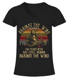 Bob Seger T shirt-Against the wind-Black round neck T-Shirt Unisex