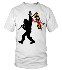 Bigfoot Peace Sign Maryland Flag