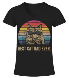 Best Cat Dad Ever. Papa Birthday Father's Day Gift T-Shirt