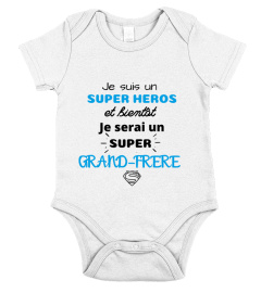 T shirt enfant body bébé super héros bientôt grand frère