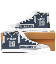 #19 DALLAS FOOTBALL HIGH TOP SNEAKERS