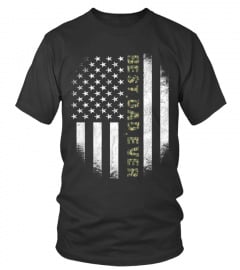 Best. Dad. Ever. American Flag T-shirt Father's Day Camo T-Shirt