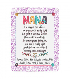 Nana - Purple Personalized Sherpa Fleece Blanket 60x80