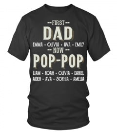 First Dad - Now Pop-pop - Personalized Names