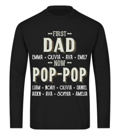 First Dad - Now Pop-pop - Personalized Names