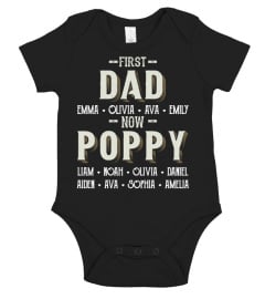 First Dad - Now Poppy - Personalized Names