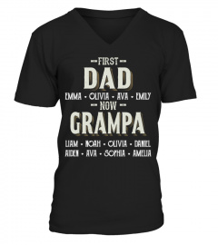 First Dad - Now Grampa - Personalized Names