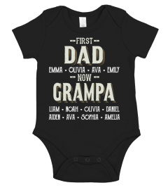 First Dad - Now Grampa - Personalized Names