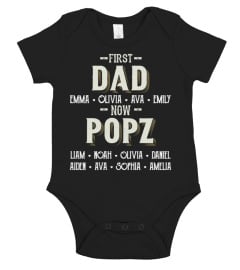 First Dad - Now Popz - Personalized Names