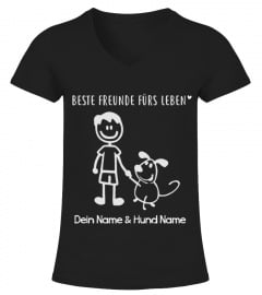 BESTE FREUNDE FURS LEBEN "Dein Name & Hund Name"