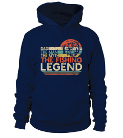 Mens Vintage Bass Fishing Dad Man The Myth The Legend Fisherman T-Shirt