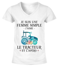 Je suis une femme simple J'aime le tracteur et l'apéro