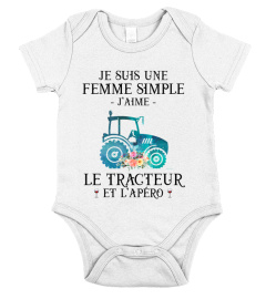 Je suis une femme simple J'aime le tracteur et l'apéro