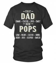First Dad - Now Pops - Personalized Names