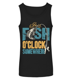 it's fish o'clock fishing t-shirt