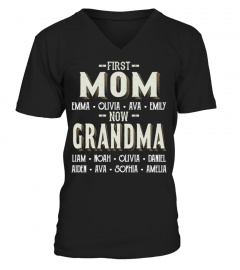 First Mom - Now Grandma - Personalized Names