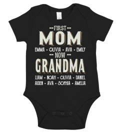 First Mom - Now Grandma - Personalized Names