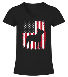 Boston Terrier 4th of July Shirt American USA Flag Dog Gift T-Shirt