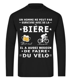 Un homme ne peut pas survivre avec de la bière tout seul il a aussi besoin de faire du vélo