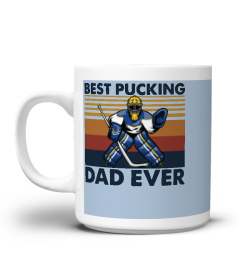 Best Pucking Dad Ever T-Shirt, Hockey Goalie, Hockey Papa, Hockey Dad, Hockey Lover Gift, Vintage Ice Hockey Dad, Hockey Father's Day Gift