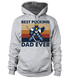 Best Pucking Dad Ever T-Shirt, Hockey Goalie, Hockey Papa, Hockey Dad, Hockey Lover Gift, Vintage Ice Hockey Dad, Hockey Father's Day Gift