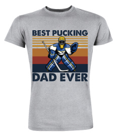 Best Pucking Dad Ever T-Shirt, Hockey Goalie, Hockey Papa, Hockey Dad, Hockey Lover Gift, Vintage Ice Hockey Dad, Hockey Father's Day Gift