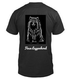 Zwarte hoodie / t-shirt Finse Lappenhond