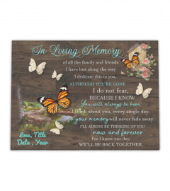 Butterfly Monarh In Loving Memory Canvas