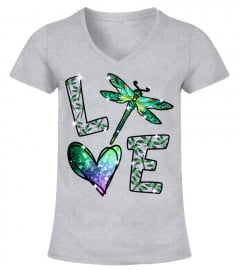Love Dragonfly T-Shirt, Dragonfly Heart Shirt,  Girls Love Dragonflies, Dragonfly Art, Gift For Her, Spirit Animal, Dragonfly Lovers Shirt