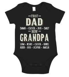 First Dad - Now Grandpa - Personalized Names