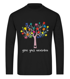 Grow Your Awareness Puzzle Tree Autism Awareness Tshirt