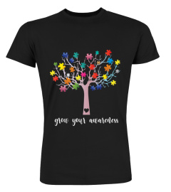 Grow Your Awareness Puzzle Tree Autism Awareness Tshirt