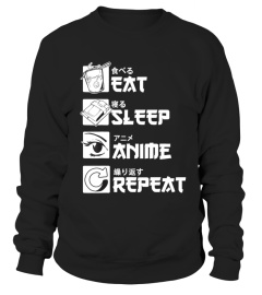 Eat Sleep Anime Repeat Shirt, Funny Japanese Manga Gift Tee T-Shirt
