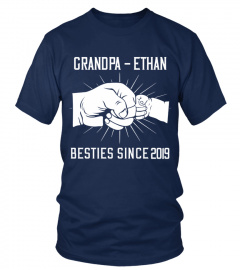 Customized Grandpa - Grandkid, Besties Since Shirt