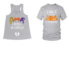 Cute Halloween couple shirts- For pregnancy picture