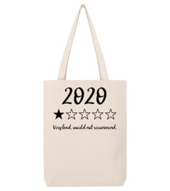 2020 Very Bad, Would Not Recommend, 1 Star Review Shirt, Disappointing 2020, 2020 Sucks, Quarantine, Social Distancing, Worst Year Ever