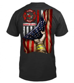 FRONT &BACK-Firefighter Flag 01 - Custom Name