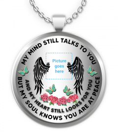 BLUE GEM BUTTERFLY ROSE MY MIND STILL TALKS TO YOU PREMIUM PERSONALIZED NECKLACE