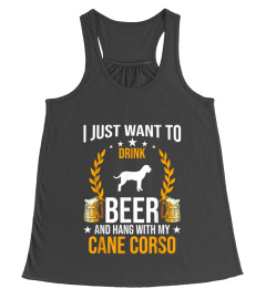 Drink Beer And Hang With My Cane Corso Dog Lover Gift T-Shirt