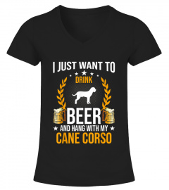 Drink Beer And Hang With My Cane Corso Dog Lover Gift T-Shirt
