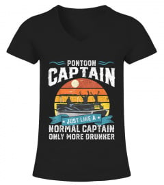 Funny Pontoon Captain Boat Lake Boating Beer Gift For Dad T-Shirt